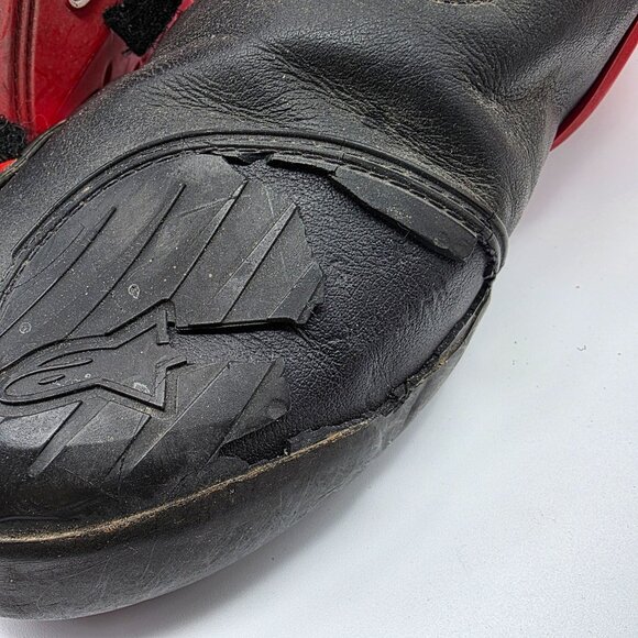 Alpinestars SMX Plus Mens Size 11.5 Red Black Motorcycle Boots Track Racing main image 13